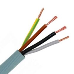 INSTALLATIEKABEL - VTMB H05VV-F câble de raccordement PVC souple gaine rainurée 500V gris 4G1