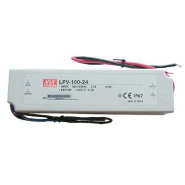 INTEGRATECH LPV-100-24 Alimentation LED Bloc d alimentation LED 24V 100W étanche IP67 câbles rouge et noir