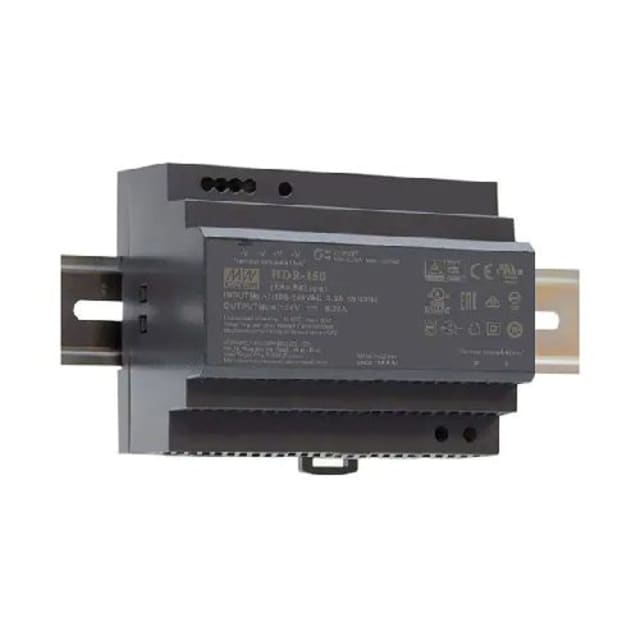 INTEGRATECH Alimentation LED rail DIN 150W Alimentation LED 24V 150W pour rail DIN avec boîtier noir et bornes latérales