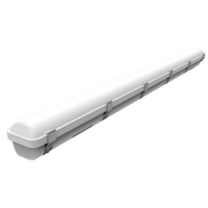 Réglette LED étanche 24V 120W sur rail DIN, boîtier blanc allongé avec fixation modulaire