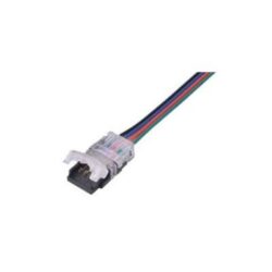 Connecteur câble pour ruban LED RGB 12 mm IP20 avec fils multicolores