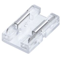 Connecteur ruban LED IP20 8 mm monochrome transparent à clips