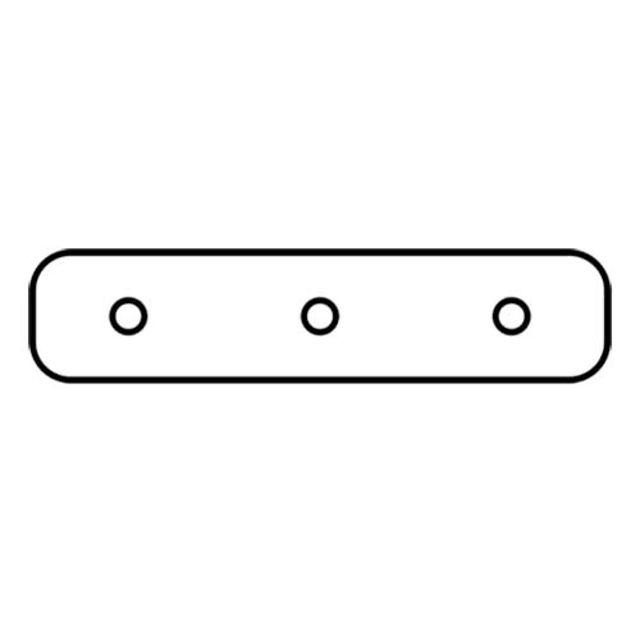 INTEGRATECH Coupleur droit SL Flat Coupleur droit pour profilé SL Flat SLF1512 avec trois perçages alignés