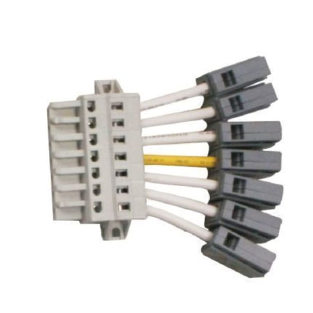 Connecteur mâle 8P 230V 15A INTEGRATECH DMA006M-8 Connecteur mâle 8 pôles 230V 15A avec fils et cosses serties