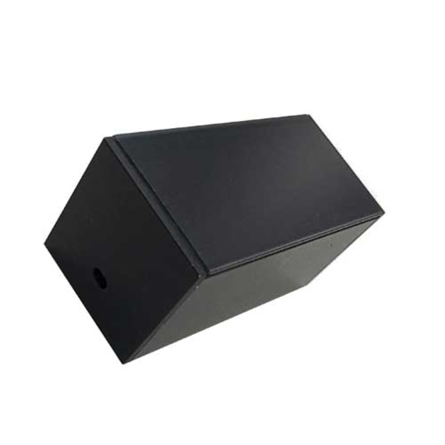 INTEGRATECH Profilé LED angle plat noir Profilé LED noir en aluminium angle plat 25x25 mm 2 m avec extrémité percée