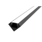 INTEGRATECH - Profil ALU45 noir 2m plexi mat accessoires inclus - ALU45B-M2