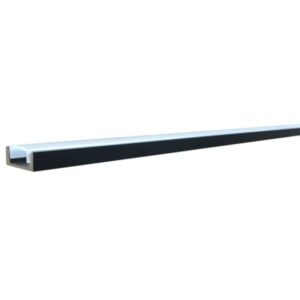 Profilé aluminium noir 17x7 mm pour ruban LED longueur 2 m
