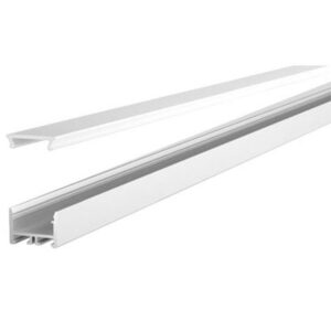 Profilé LED aluminium plat 15x12 mm opale 2 m