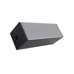 Profilé LED noir 35x35 mm 2 m avec diffuseur opale