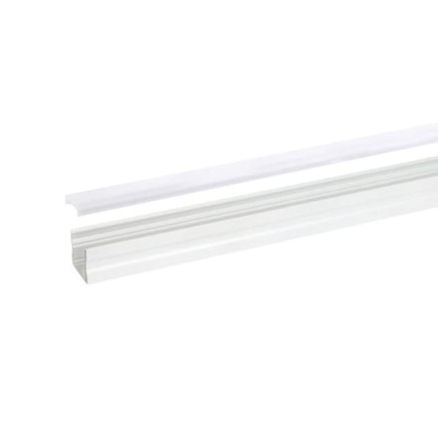 Profilé LED aluminium blanc INTEGRATECH Profilé aluminium blanc 2 m avec diffuseur opale pour ruban LED