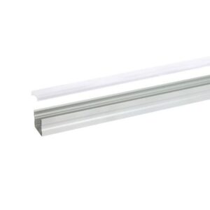Profilé LED en aluminium anodisé avec diffuseur opalin pour ruban LED