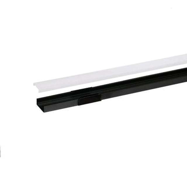 INTEGRATECH - Profile led SL7 en aluminium anodisé AL6063 en finition noire RAL9004. Kit compl - SL7B-M2 INTEGRATECH - Profile led SL7 en aluminium anodisé AL6063 en finition noire RAL9004. Kit compl - SL7B-M2