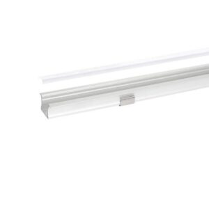 Profilé LED encastré aluminium blanc avec diffuseur pour ruban LED