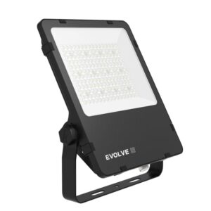 Projecteur LED noir 150W avec support orientable et plaque frontale carrée