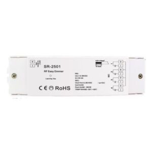 Récepteur variateur RF RGB SR-2501RGB pour bandeau LED avec borniers de raccordement