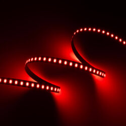 Ruban LED rouge 24V IP20 éclairage SMD 216 lm par mètre
