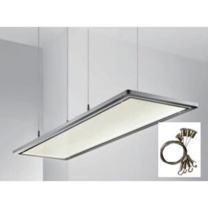 Kit de suspension pour panneau LED rectangulaire avec câbles et fixations métalliques