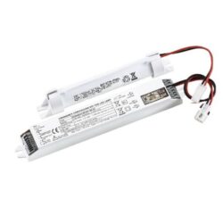 Bloc d urgence LED 1 heure LiFePO4 autotest avec batterie et connecteurs