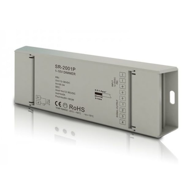 INTEGRATECH - Variateur 1-10V mono-color 12-36VDC 4x5A - SR-2001P INTEGRATECH - Variateur 1-10V mono-color 12-36VDC 4x5A - SR-2001P