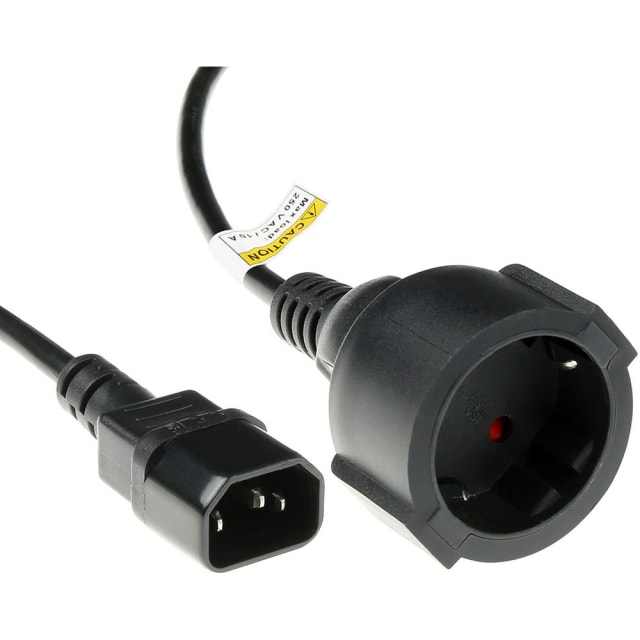 INTRONICS - ACT 230V Powercord C14 to type F female for maximum 10A application INTRONICS - ACT 230V Powercord C14 to type F female for maximum 10A application