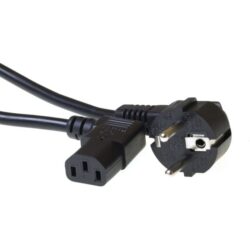 INTRONICS - ACT Powercord mains connector CEE7/7 male (angled) - C13 (angled) 2.00 m - AK5018