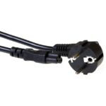 INTRONICS - ACT Powercord mains connector CEE7/7 male (angled) - C5 black 3.00 m - AK5024