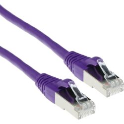 INTRONICS - ACT Purple 1 meter LSZH SFTP CAT6A patch cable snagless with RJ45 connectors - FB8701