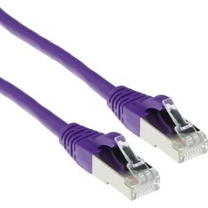 INTRONICS - ACT Purple 1 meter LSZH SFTP CAT6A patch cable snagless with RJ45 connectors - FB8701