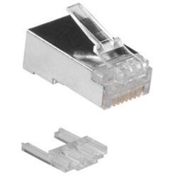 Détails visibles de Connecteur modulaire RJ45 CAT6 blindé 8P8C pour Connectique réseau