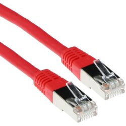 INTRONICS - ACT Red 0.5 meter F/UTP CAT5E patch cable with RJ45 connectors - IB7500