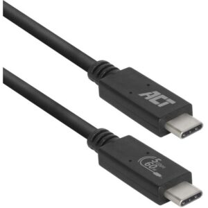 INTRONICS - ACT USB 3.2 Gen1 connection cable C male - C male 1 meter USB-IF certified - AC7401