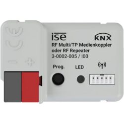 Coupleur de média KNX RF/TP avec répéteur, configuration visible