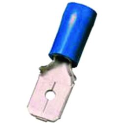 Détails visibles de Connecteur plat mâle isolé bleu 1,5-2,5 mm² pour Connecteurs électriques