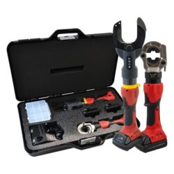 Pince à sertir et coupe câble hydraulique avec coffret, embouts et batterie