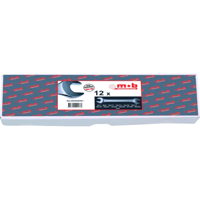 Jeu de clés plates doubles Ius Jeu de 12 clés plates doubles 6 à 32 mm en coffret
