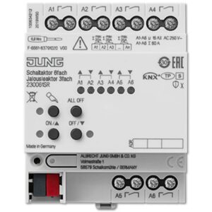Jung - Actionneur KNX combi 6-voies de commutation/3-voies volets - 230061SR