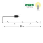 KERSTVERLICHTING - 4U Standard light 20m 300 LEDs blanc chaud 6W fil vert modulateur 24V IP44 - 4U-STA-20-24V-UW
