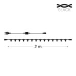 KERSTVERLICHTING - Cable 2m - 14 connectors black max 650W - EC-MAIN-2-14-B