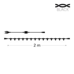 KERSTVERLICHTING - Cable 2m - 14 connectors black max 650W - EC-MAIN-2-14-B