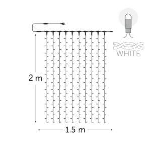 KERSTVERLICHTING - Curtainlight LED rubber 1