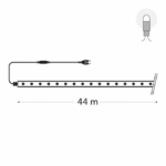 KERSTVERLICHTING - Duralight LED Professional 44m 1584L cold white 75W outdr incl power sup/end cap - DLP-LED-2W-44M-W