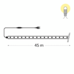 KERSTVERLICHTING - Duralight Professional 45m 1620L clear 725W outdoor incl power supply/end caps - DLP-2W-45M-CL