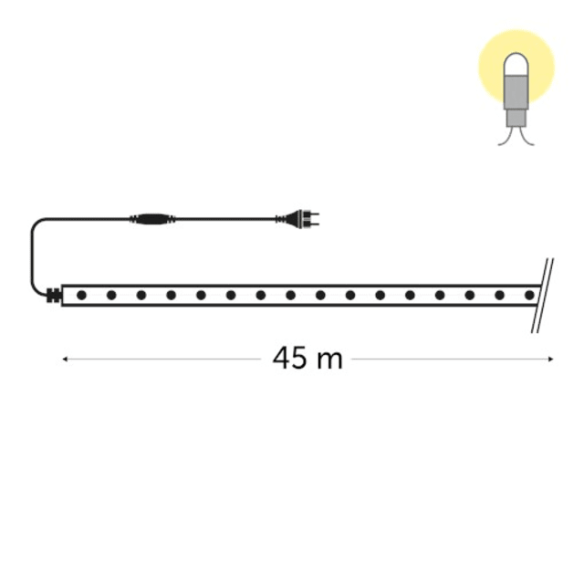 KERSTVERLICHTING - Duralight Professional 45m 1620L clear 725W outdoor incl power supply/end caps - DLP-2W-45M-CL KERSTVERLICHTING - Duralight Professional 45m 1620L clear 725W outdoor incl power supply/end caps - DLP-2W-45M-CL