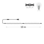 KERSTVERLICHTING - Playlight LED rubber 10m 100L cold white 8W outdoor 20 conn. (black wire) - PL-R-LED-10-230V-W