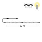 KERSTVERLICHTING - Playlight LED rubber 10m 100L warm white 8W outdoor 20 conn. (black wire) - PL-R-LED-10-230V-UW
