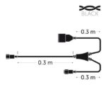 KERSTVERLICHTING - Simply Connect Y connector (met een universele stekker) zwart - EC-Y