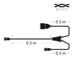 KERSTVERLICHTING - Simply Connect Y connector (met een universele stekker) zwart - EC-Y