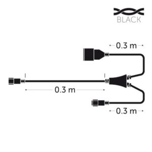 KERSTVERLICHTING - Simply Connect Y connector (met een universele stekker) zwart - EC-Y