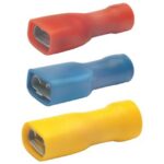 KLAUKE - FIche plate femelle isolation complète PVC rouge 0