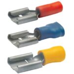 KLAUKE - Fiche plate femelle isolation PVC rouge 0